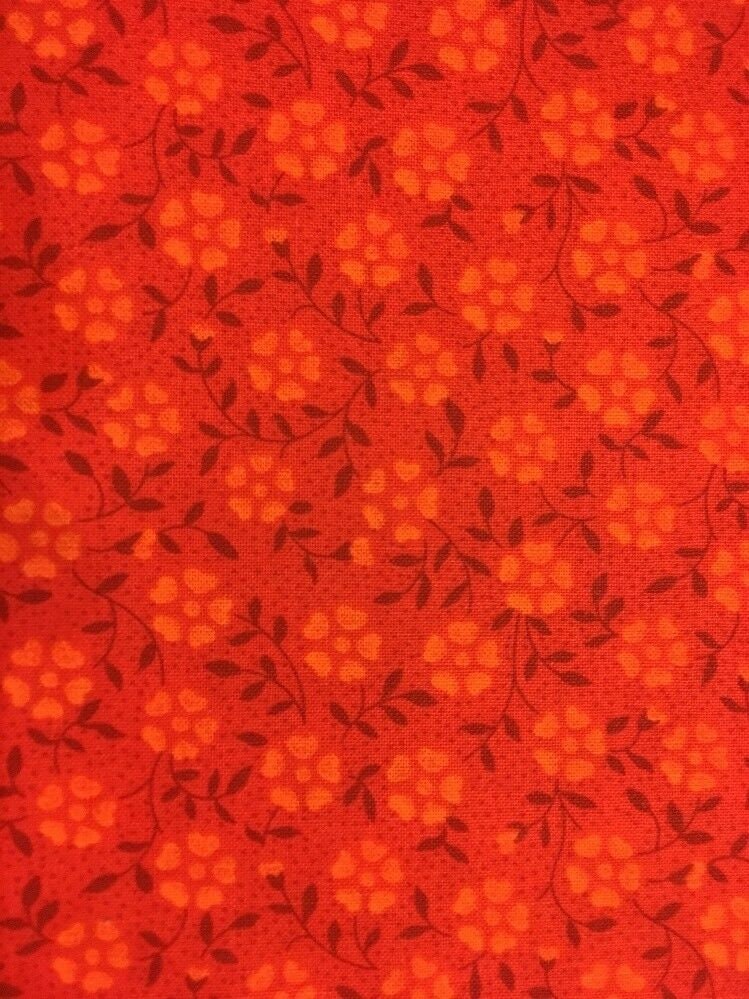 Bright Orange Floral