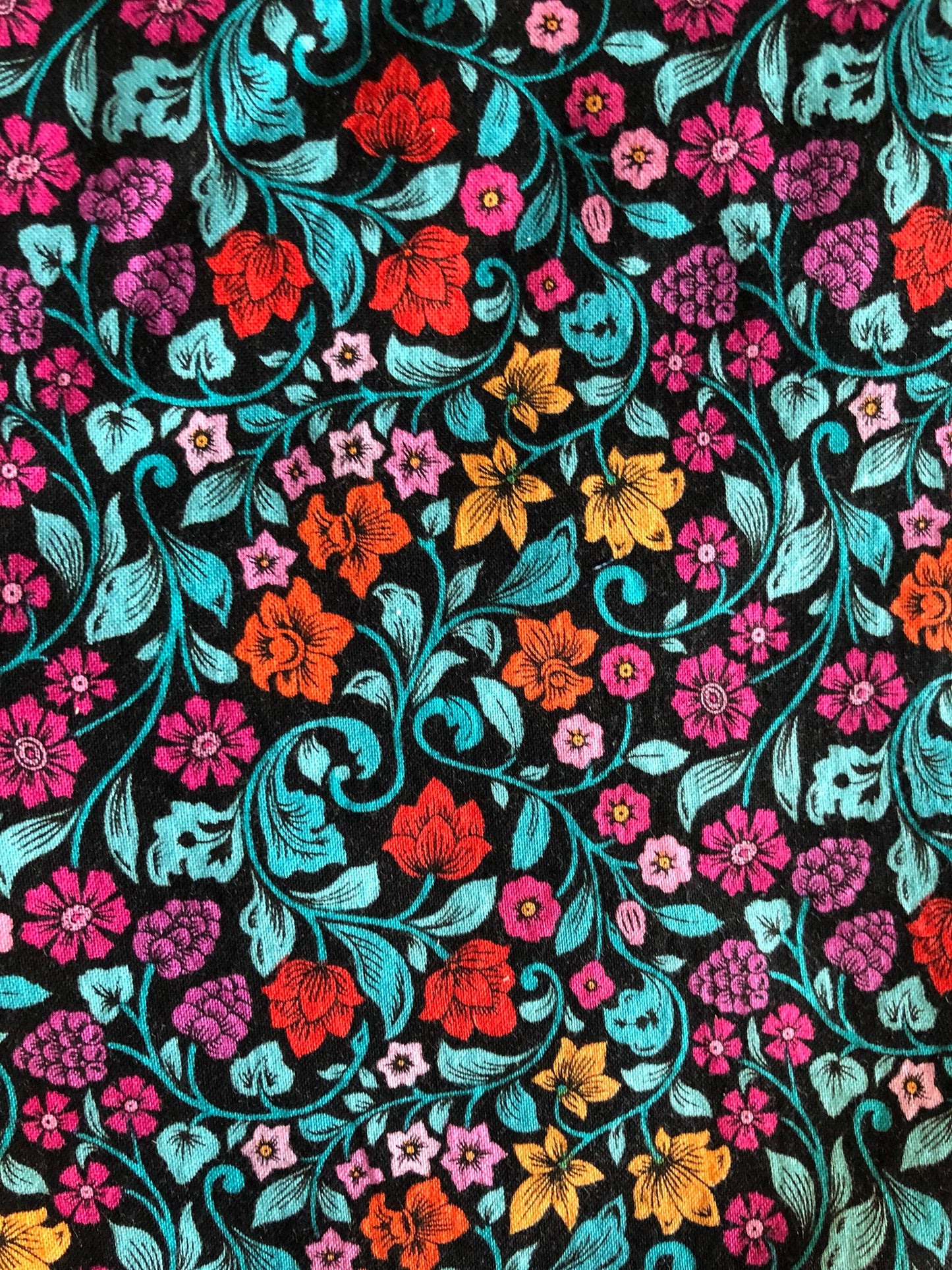 Bright Floral with Teal